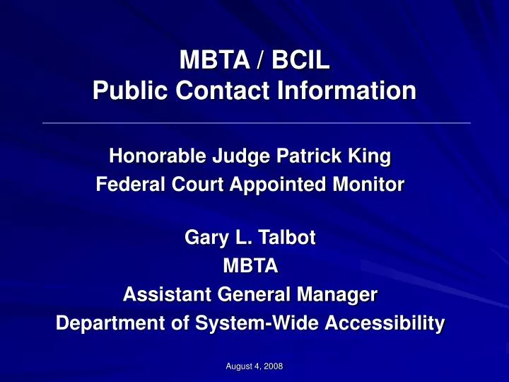 mbta bcil public contact information