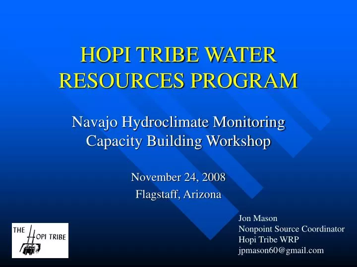 hopi tribe water resources program