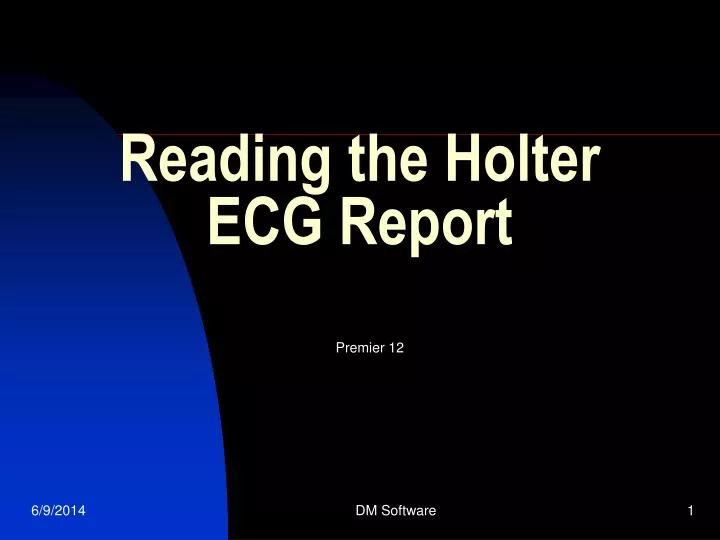 reading the holter ecg report