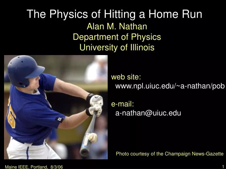 the physics of hitting a home run