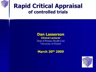Rapid Critical Appraisal of controlled trials