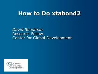 How to Do xtabond2