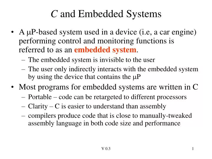 c and embedded systems