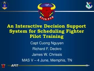 An Interactive Decision Support System for Scheduling Fighter Pilot Training
