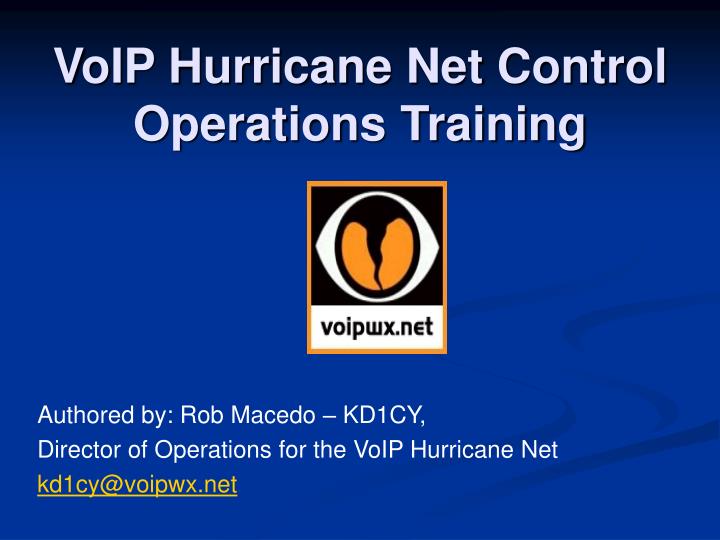 voip hurricane net control operations training