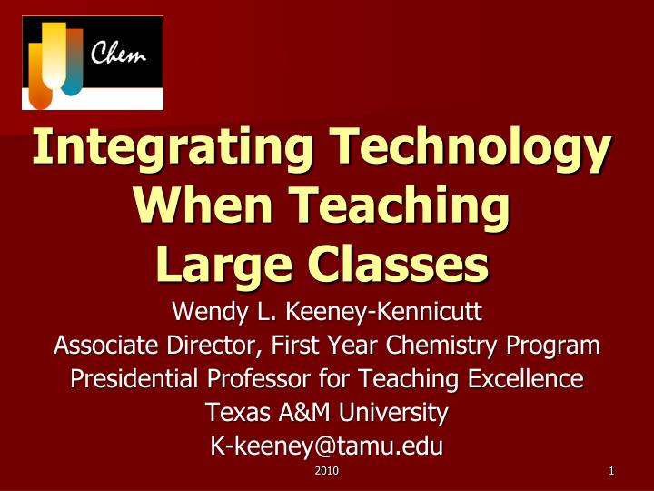 integrating technology when teaching large classes