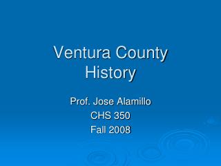 Ventura County History