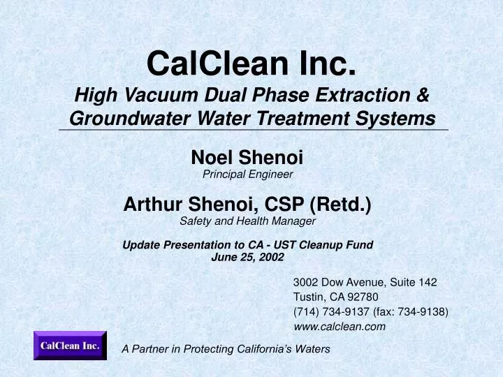 calclean inc high vacuum dual phase extraction groundwater water treatment systems