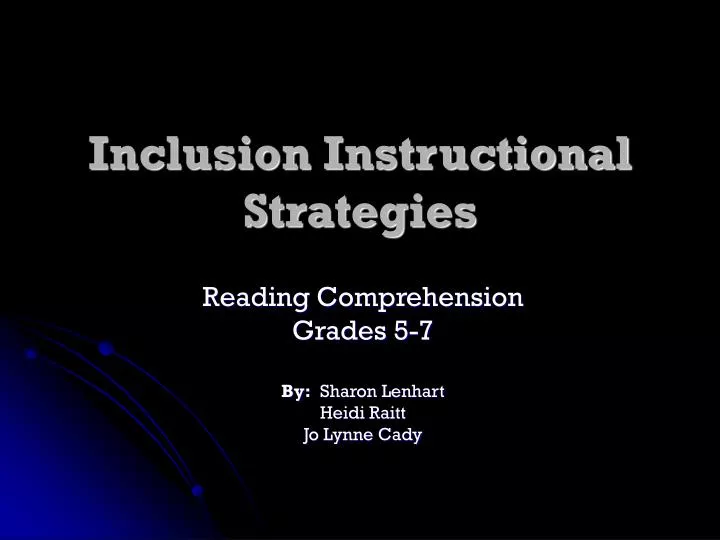 inclusion instructional strategies