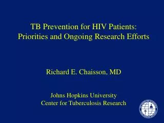 Johns Hopkins Center for Tuberculosis Research