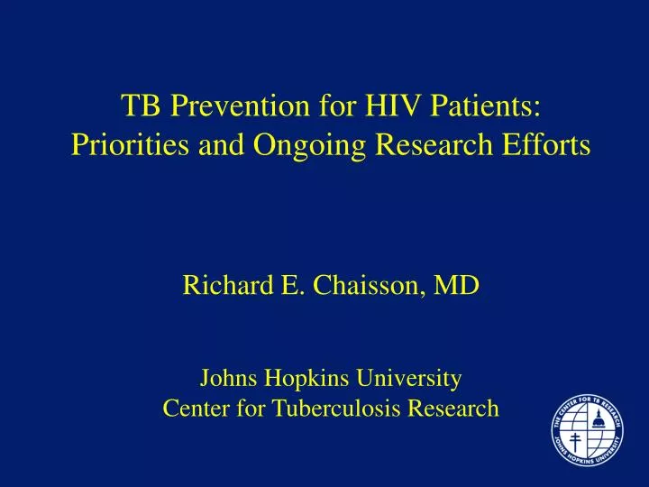 johns hopkins center for tuberculosis research