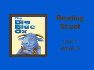 Reading Street Unit 1 Week 3