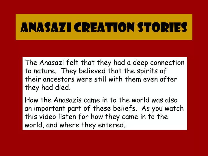 anasazi creation stories