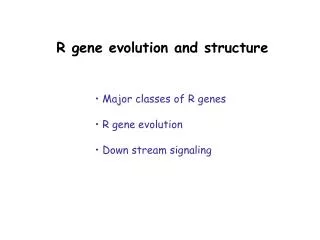 R gene evolution and structure