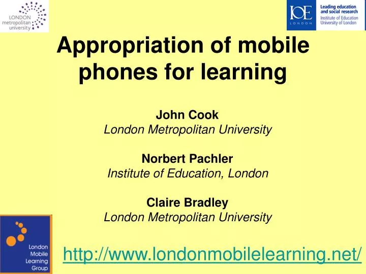 appropriation of mobile phones for learning