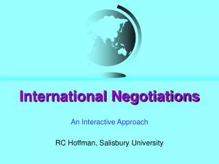 International Negotiations