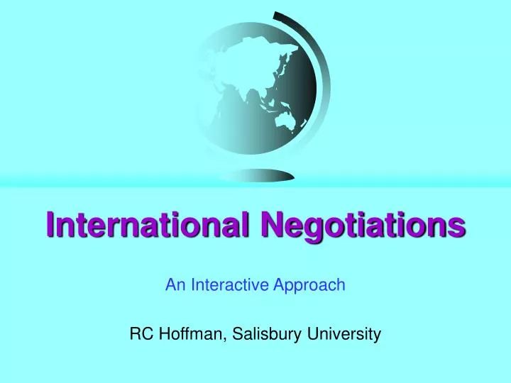 international negotiations