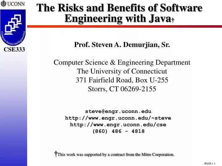 the risks and benefits of software engineering with java