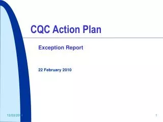 CQC Action Plan