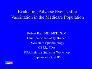 evaluating adverse events after vaccination in the medicare population
