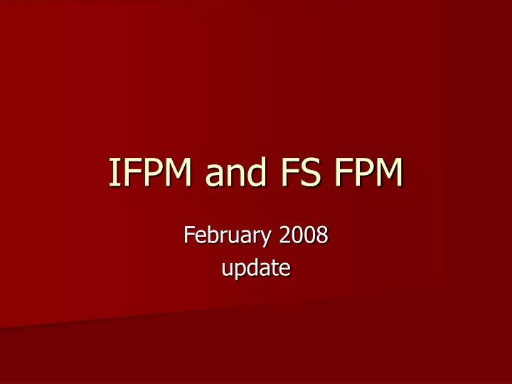 ifpm and fs fpm