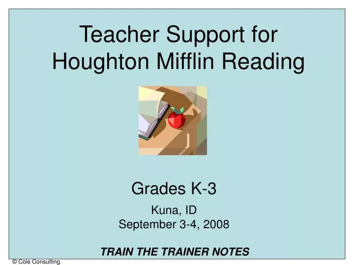teacher support for houghton mifflin reading