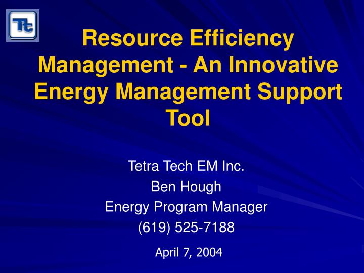 resource efficiency management an innovative energy management support tool