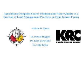 Agricultural Nonpoint Source Pollution and Water Quality as a function of Land Management Practices on Four Kansas Farms