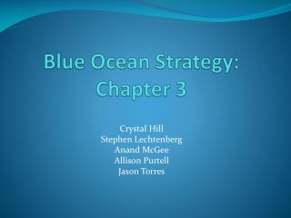 Blue Ocean Strategy: Chapter 3