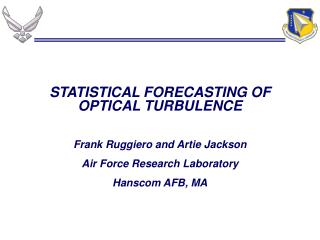 STATISTICAL FORECASTING OF OPTICAL TURBULENCE