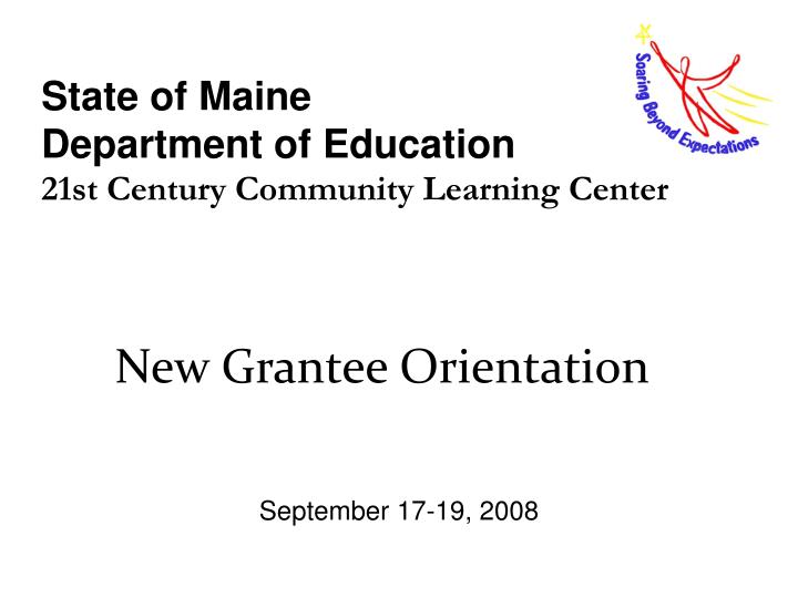 state of maine department of education 21st century community learning center