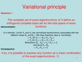 Variational principle