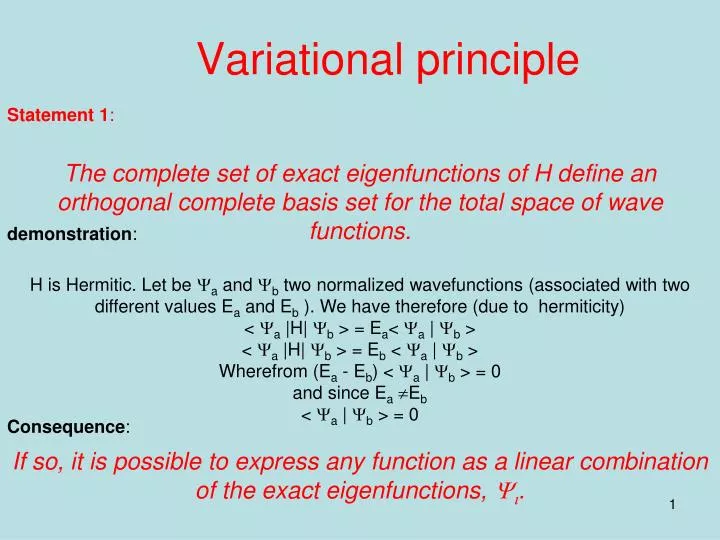 variational principle