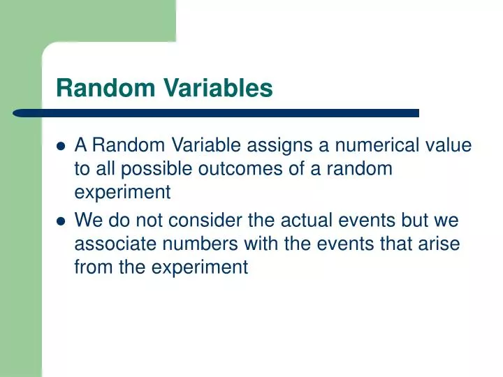 random variables