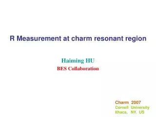 R Measurement at charm resonant region