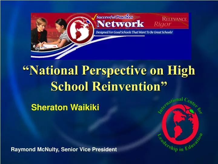 national perspective on high school reinvention