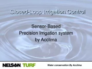 Water conservation By Acclima