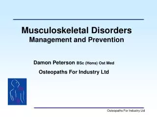 Damon Peterson BSc (Hons) Ost Med Osteopaths For Industry Ltd
