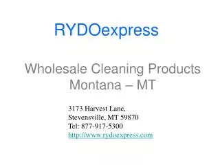 Wholesale Cleaning Products Montana ??? MT