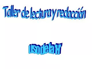 Taller de lectura y redacción