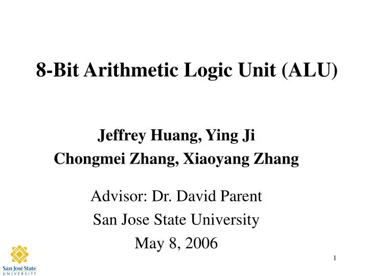 8 bit arithmetic logic unit alu