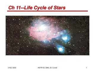 Ch 11--Life Cycle of Stars