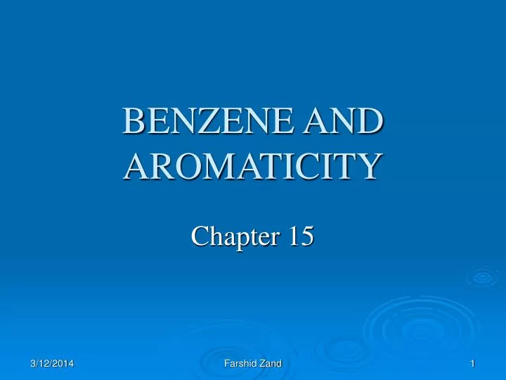 benzene and aromaticity