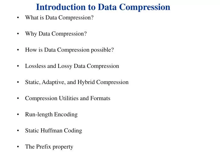 introduction to data compression