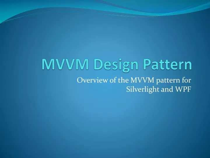 mvvm design pattern