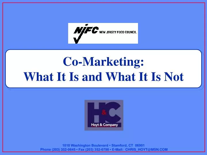 co marketing what it is and what it is not
