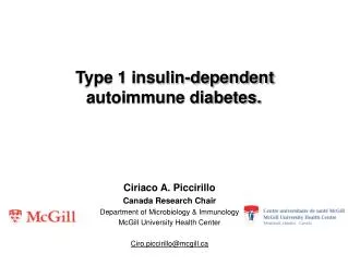 Type 1 insulin-dependent autoimmune diabetes.