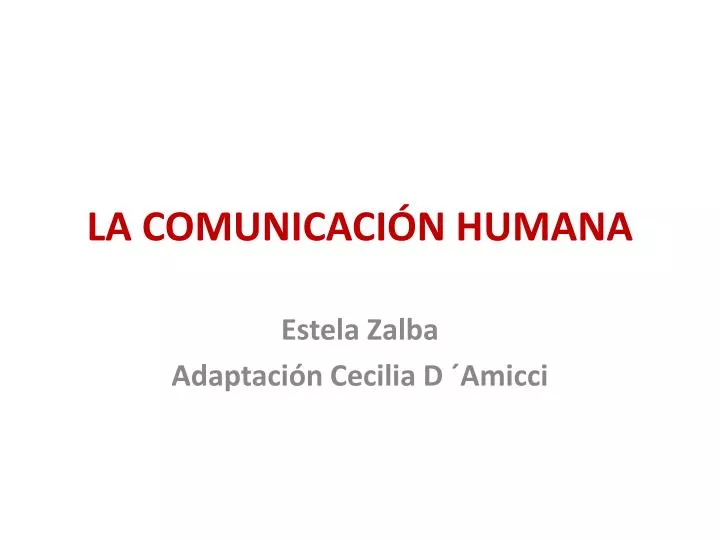 la comunicaci n humana