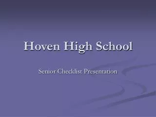 Hoven High School