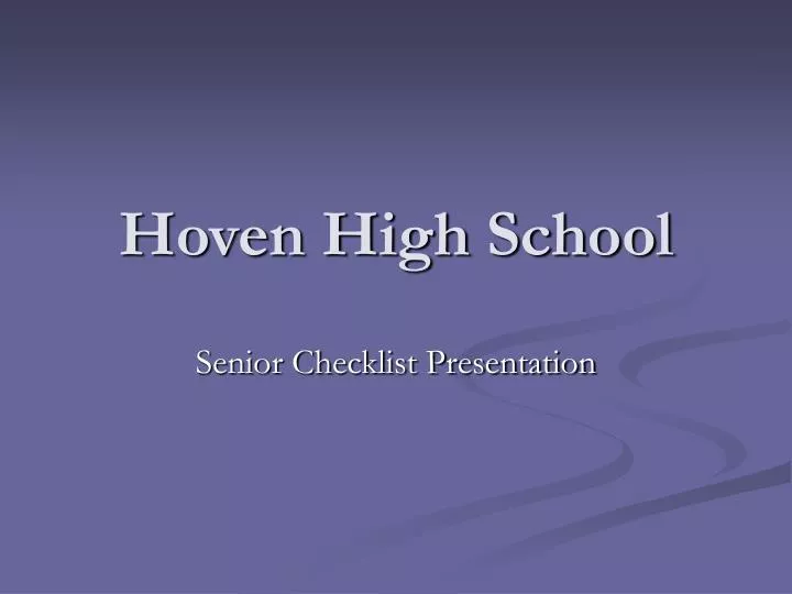 hoven high school